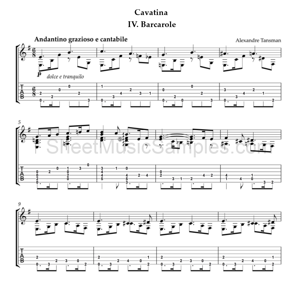 Cavatina - IV. Barcarole