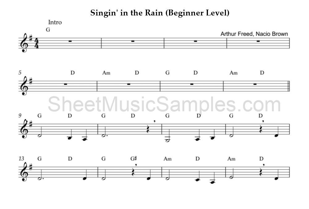 Singin' in the Rain (Beginner Level)