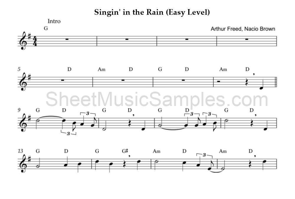 Singin' in the Rain (Easy Level)