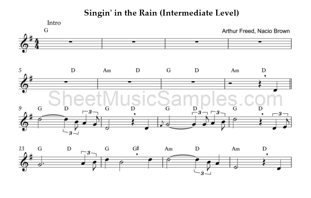 Singin' in the Rain (Intermediate Level)