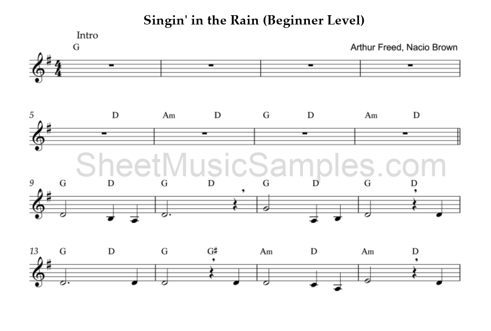 Singin' in the Rain (Beginner Level)