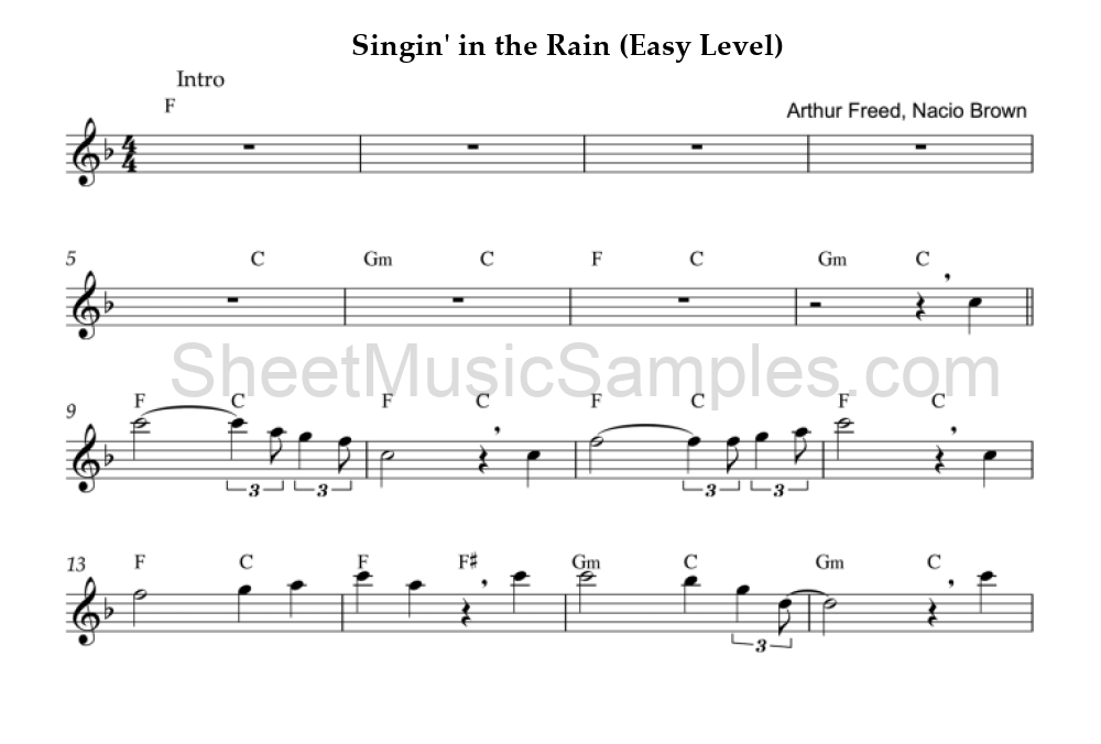 Singin' in the Rain (Easy Level)