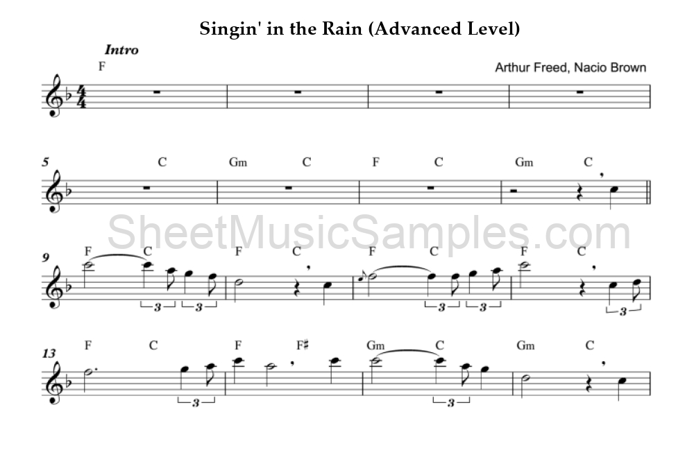 Singin' in the Rain (Advanced Level)