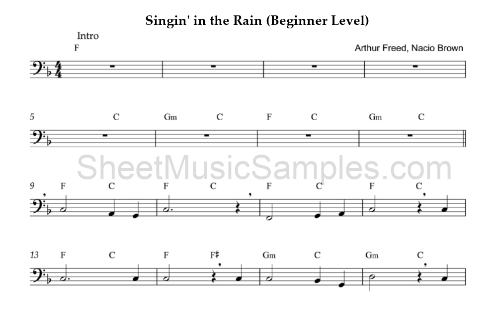 Singin' in the Rain (Beginner Level)