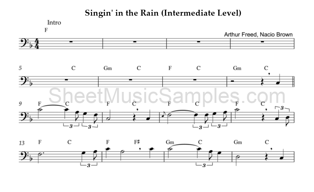 Singin' in the Rain (Intermediate Level)