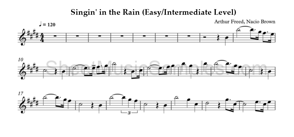 Singin' in the Rain (Easy/Intermediate Level)