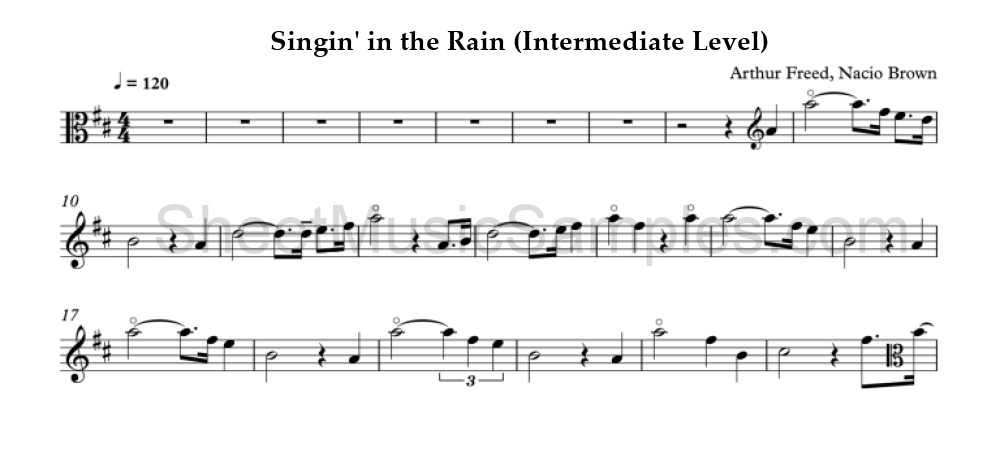 Singin' in the Rain (Intermediate Level)