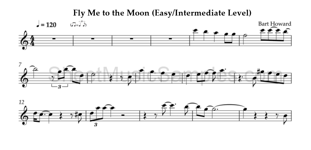 Fly Me to the Moon (Easy/Intermediate Level)