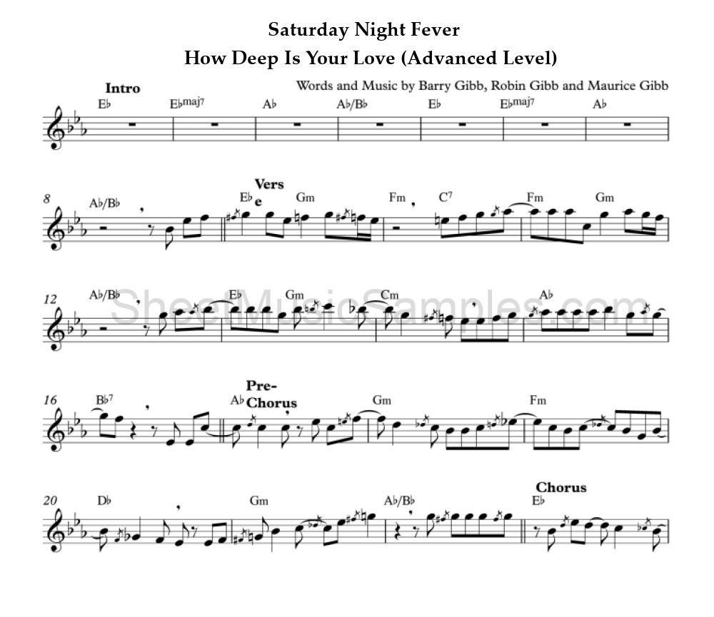 Saturday Night Fever - How Deep Is Your Love (Advanced Level)