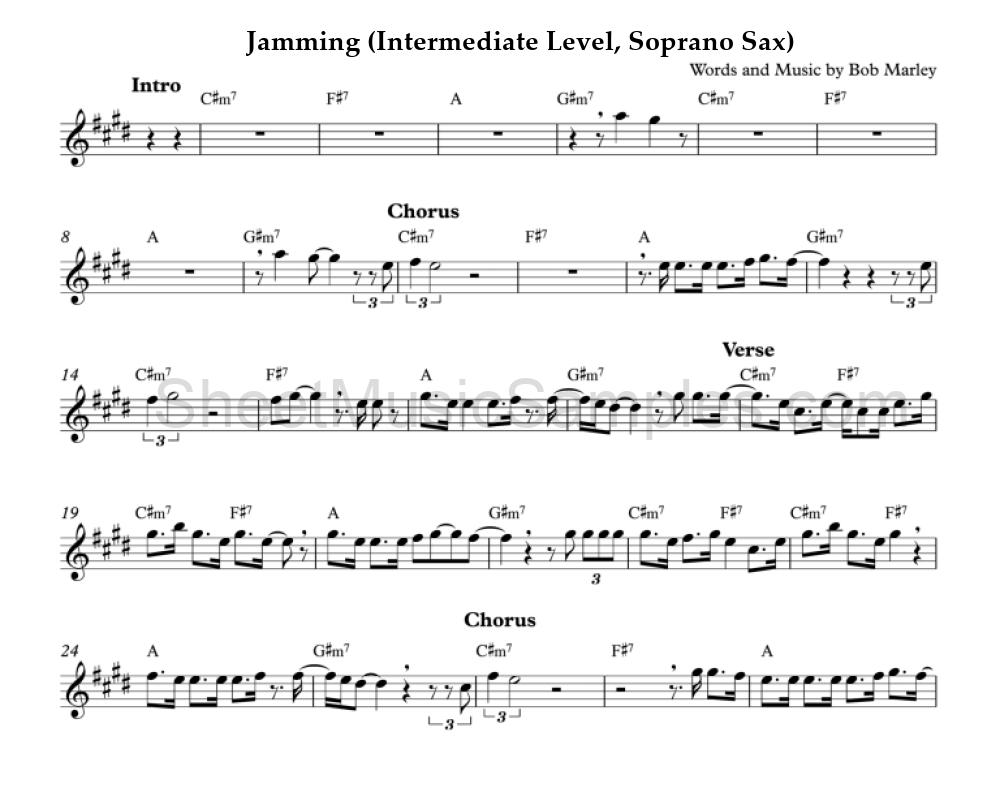 Jamming (Intermediate Level, Soprano Sax)