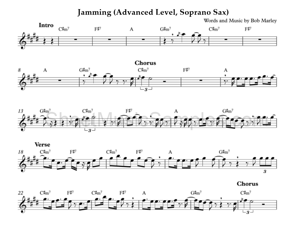 Jamming (Advanced Level, Soprano Sax)