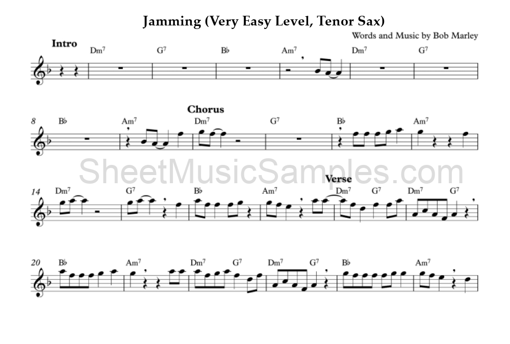 Jamming (Very Easy Level, Tenor Sax)