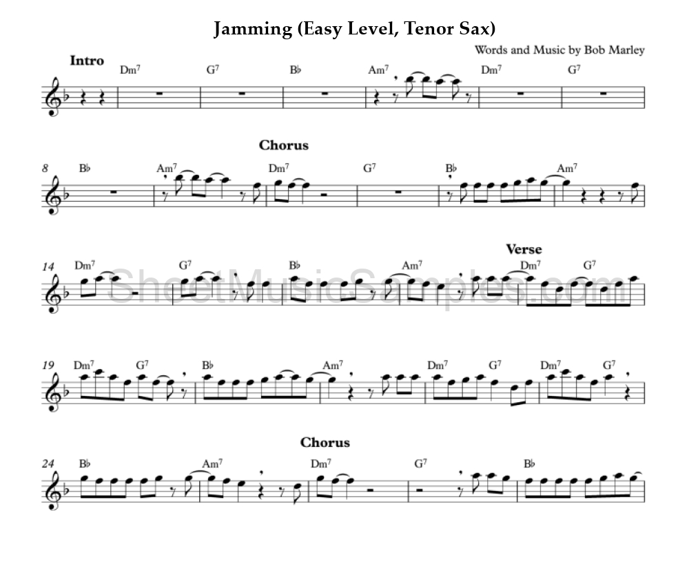 Jamming (Easy Level, Tenor Sax)