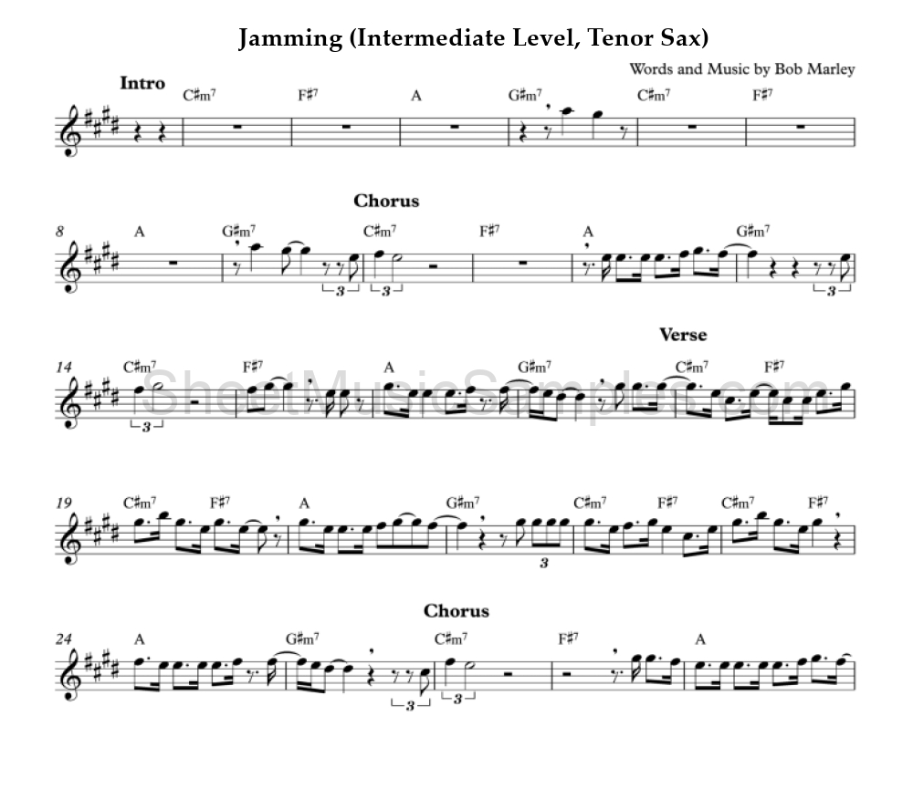 Jamming (Intermediate Level, Tenor Sax)