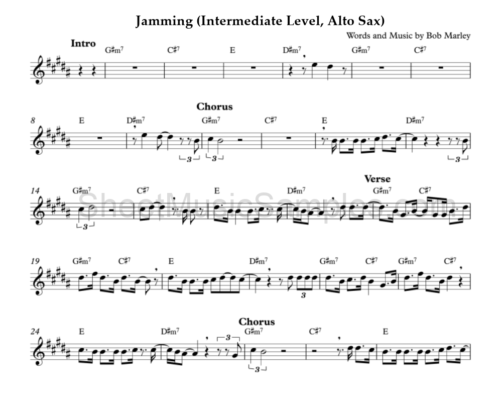 Jamming (Intermediate Level, Alto Sax)