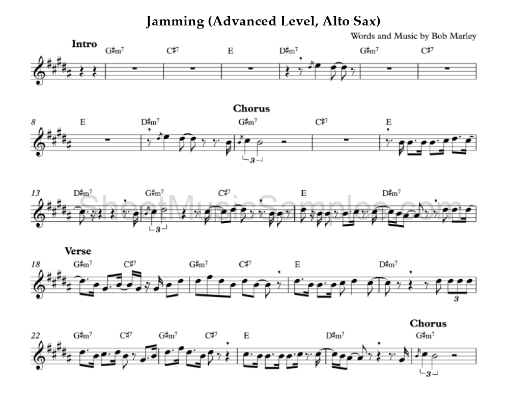 Jamming (Advanced Level, Alto Sax)