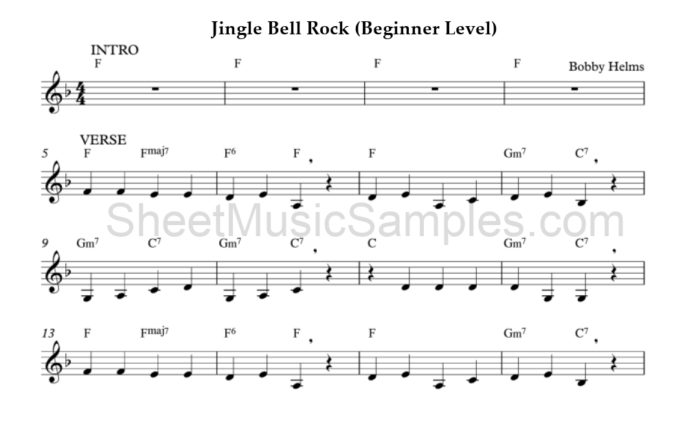 Jingle Bell Rock (Beginner Level)