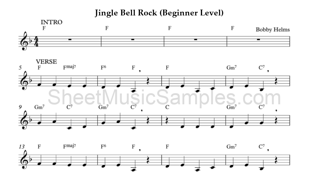 Jingle Bell Rock (Beginner Level)