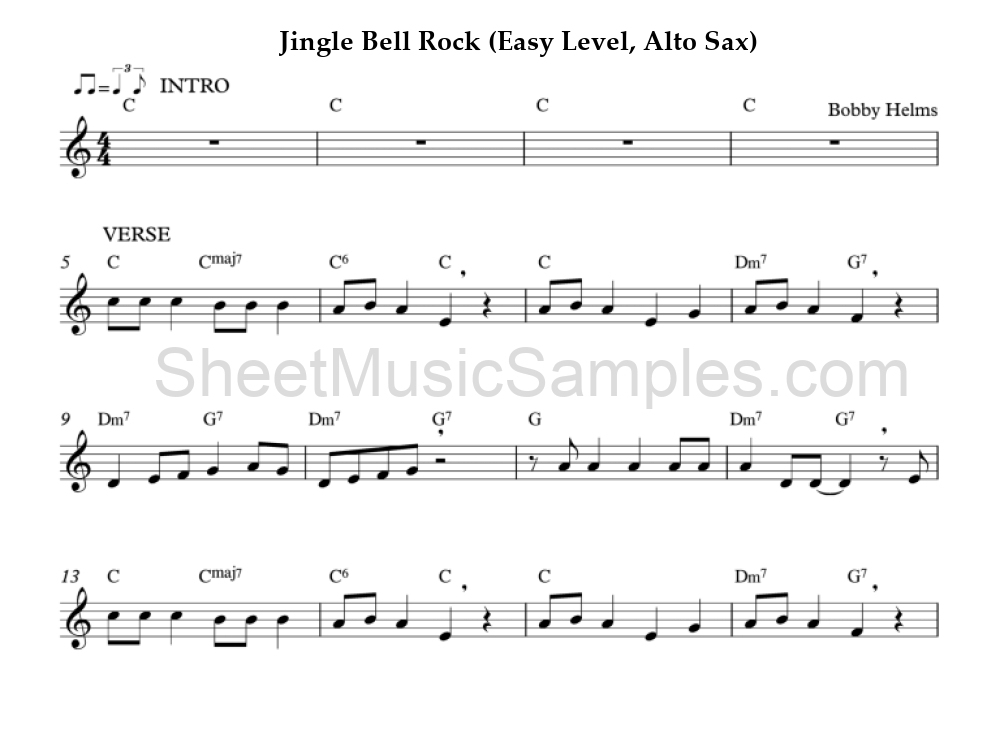 Jingle Bell Rock (Easy Level, Alto Sax)