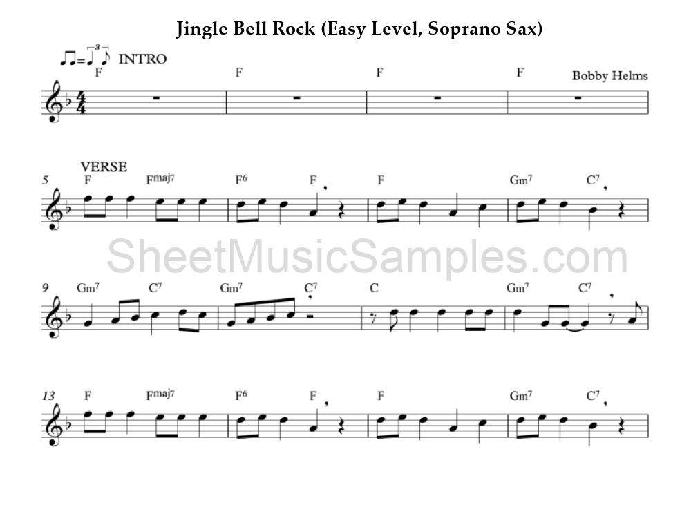 Jingle Bell Rock (Easy Level, Soprano Sax)