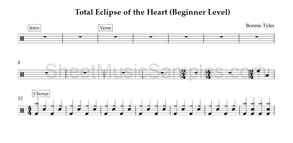 Total Eclipse of the Heart (Beginner Level)