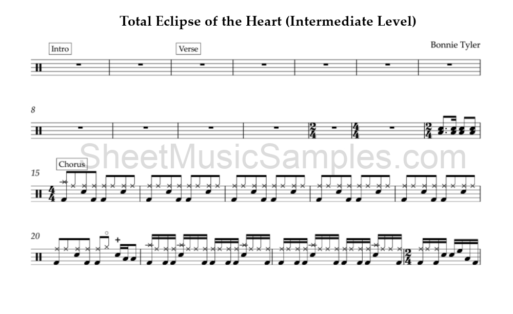 Total Eclipse of the Heart (Intermediate Level)