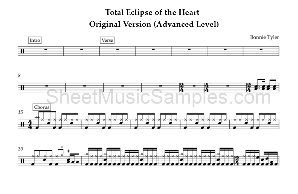 Total Eclipse of the Heart - Original Version (Advanced Level)