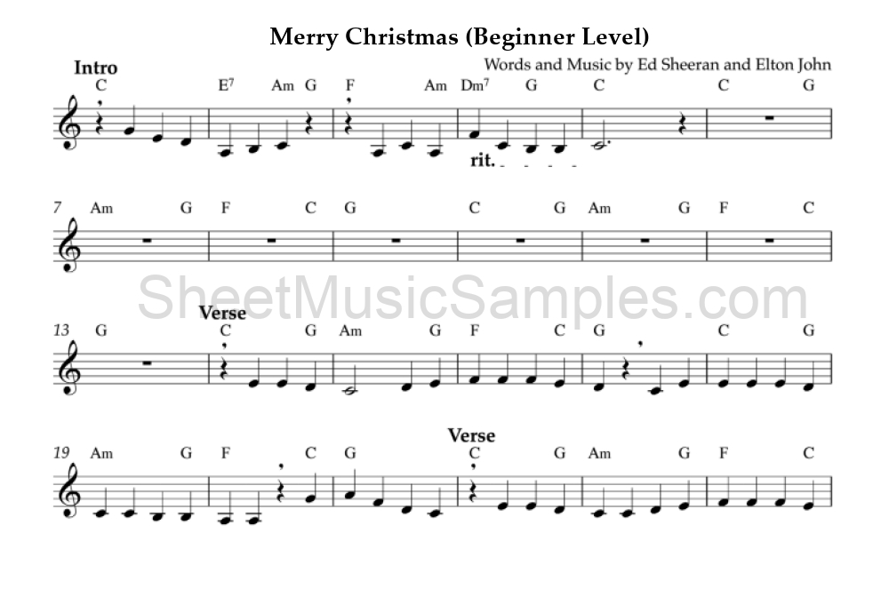 Merry Christmas (Beginner Level)