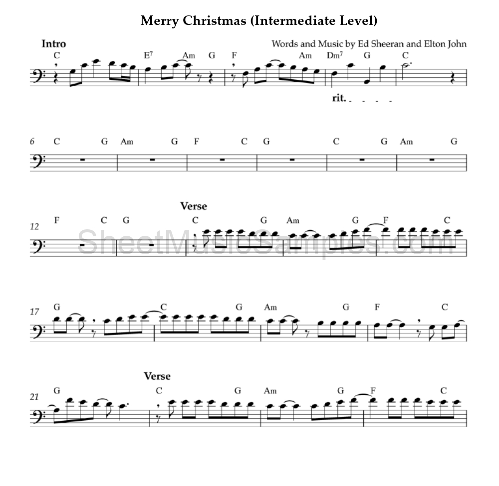 Merry Christmas (Intermediate Level)