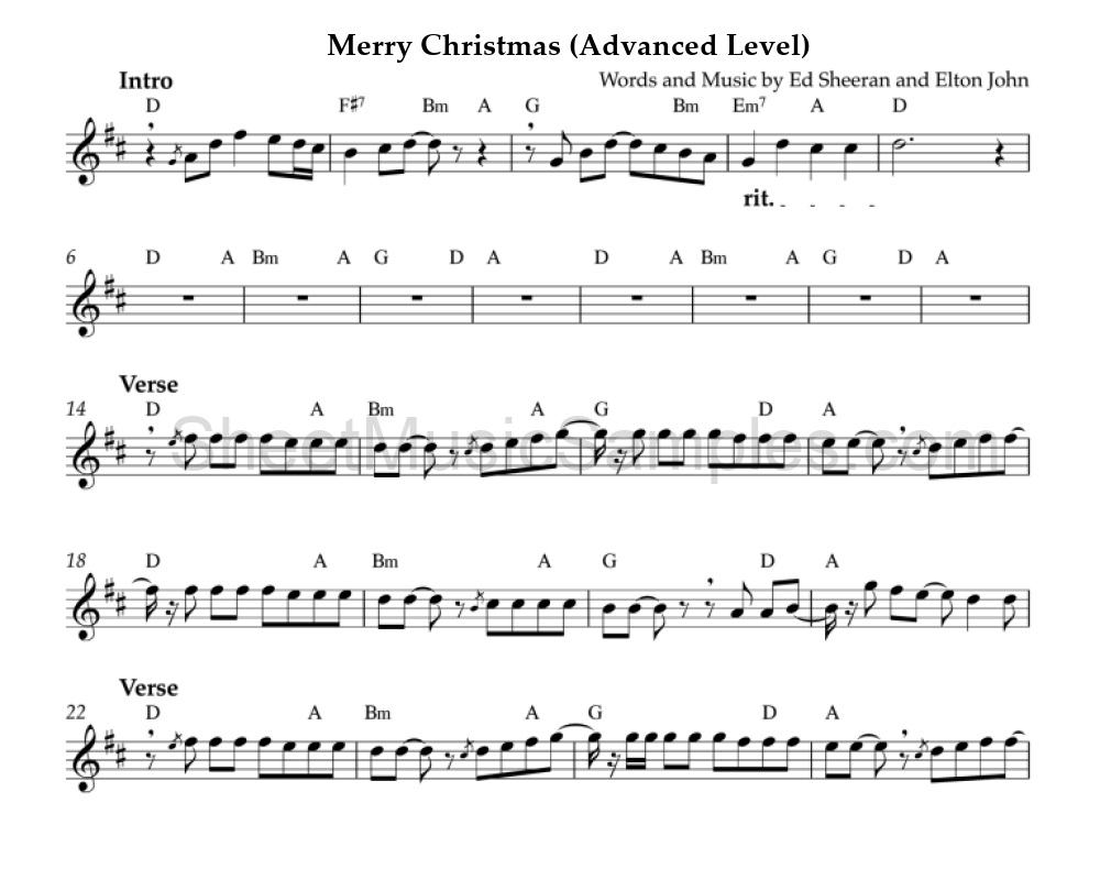 Merry Christmas (Advanced Level)