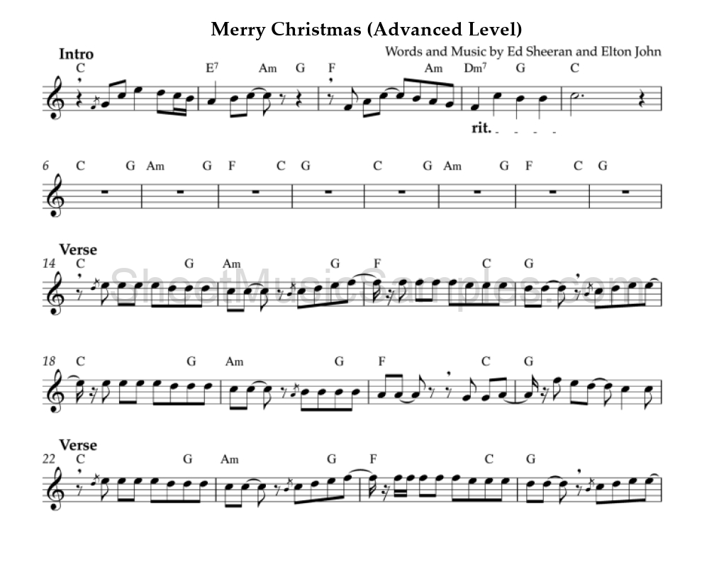 Merry Christmas (Advanced Level)