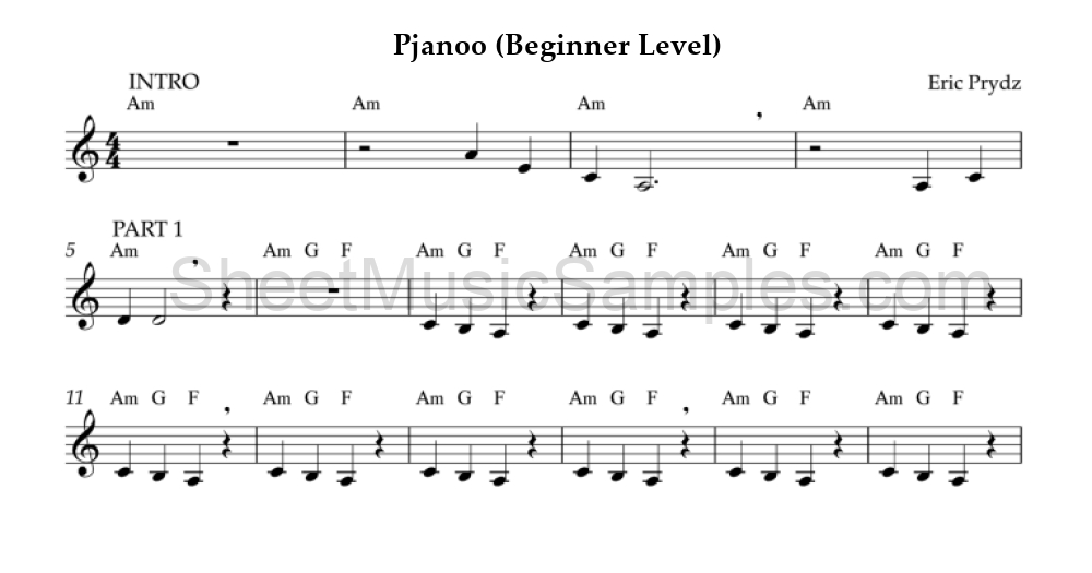 Pjanoo (Beginner Level)