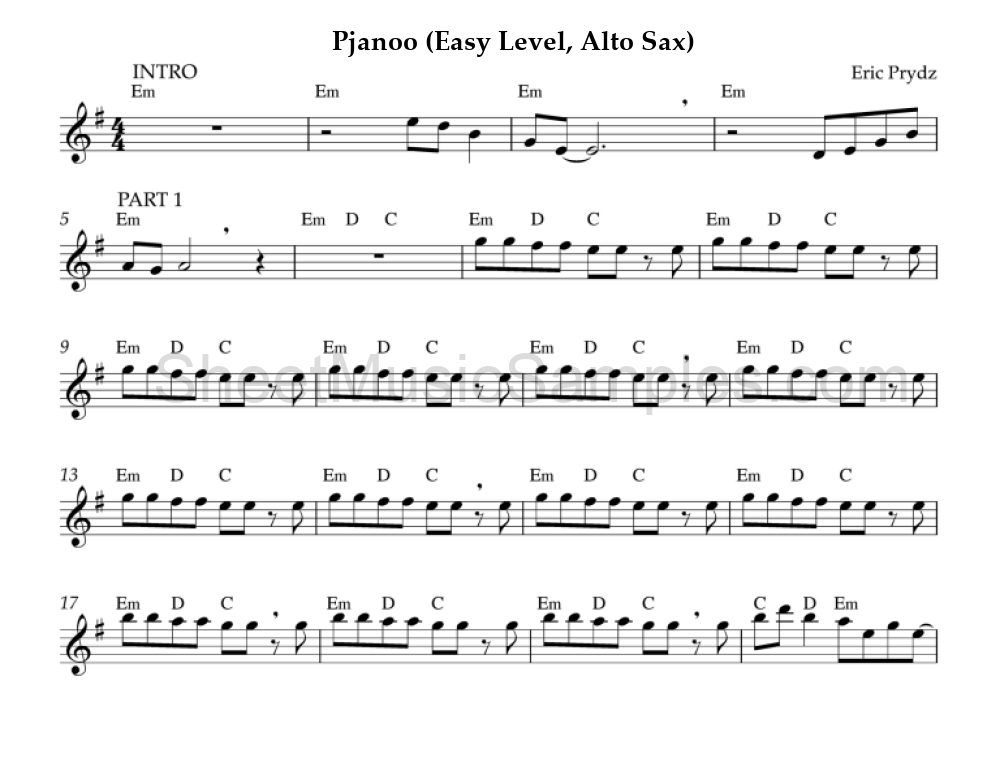 Pjanoo (Easy Level, Alto Sax)