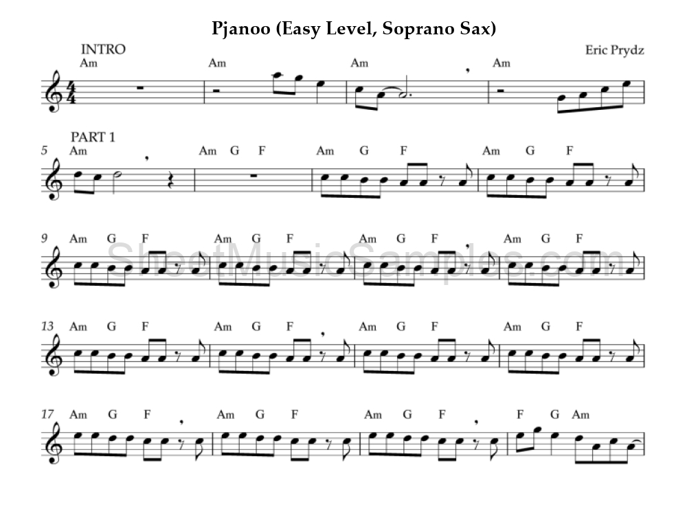 Pjanoo (Easy Level, Soprano Sax)