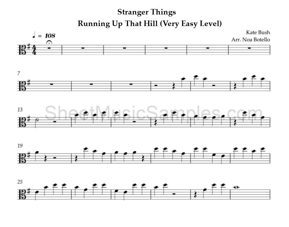 Stranger Things - Running Up That Hill (Very Easy Level)