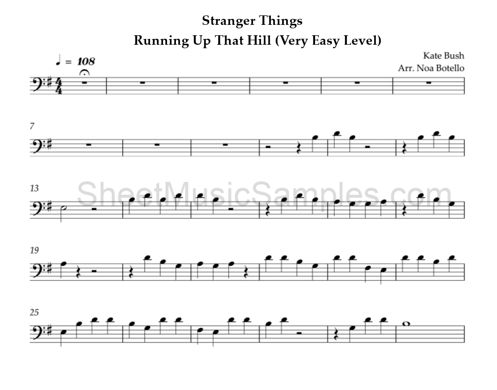 Stranger Things - Running Up That Hill (Very Easy Level)