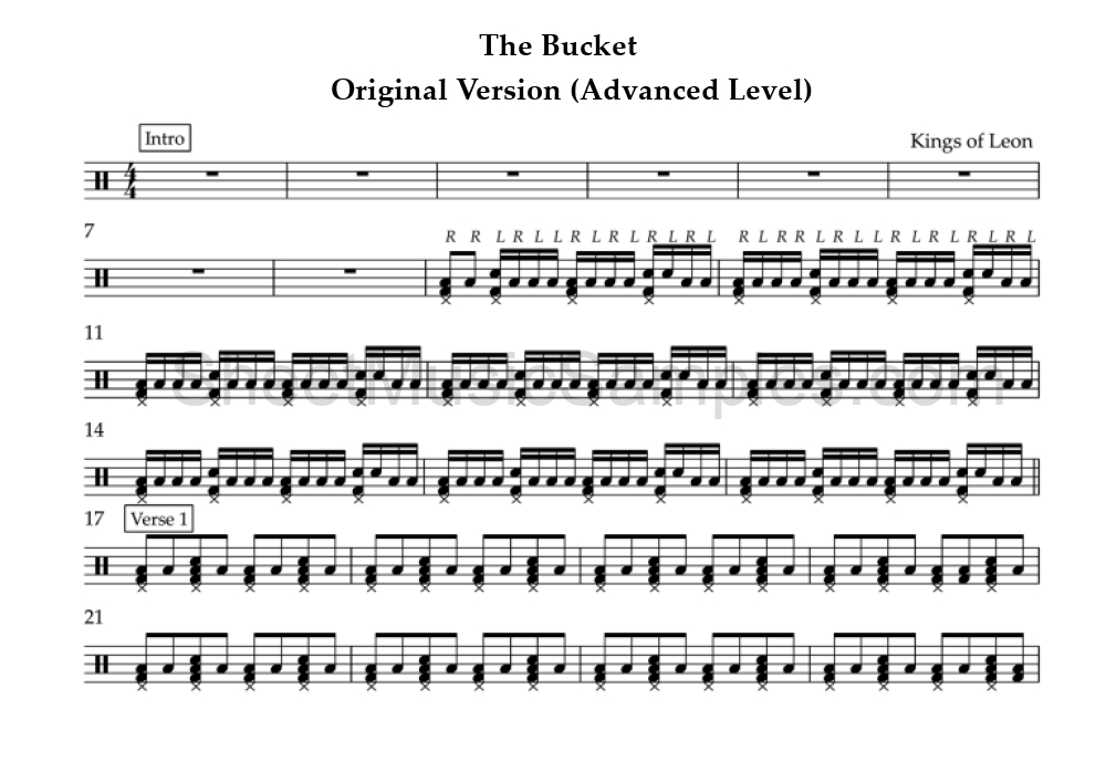 The Bucket - Original Version (Advanced Level)