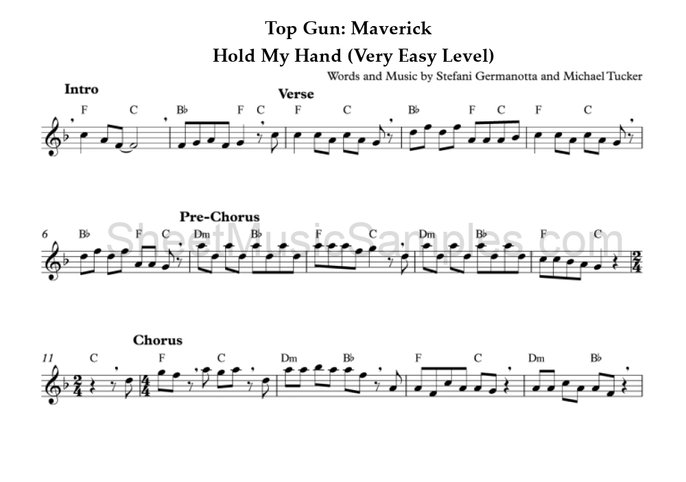 Top Gun: Maverick - Hold My Hand (Very Easy Level)