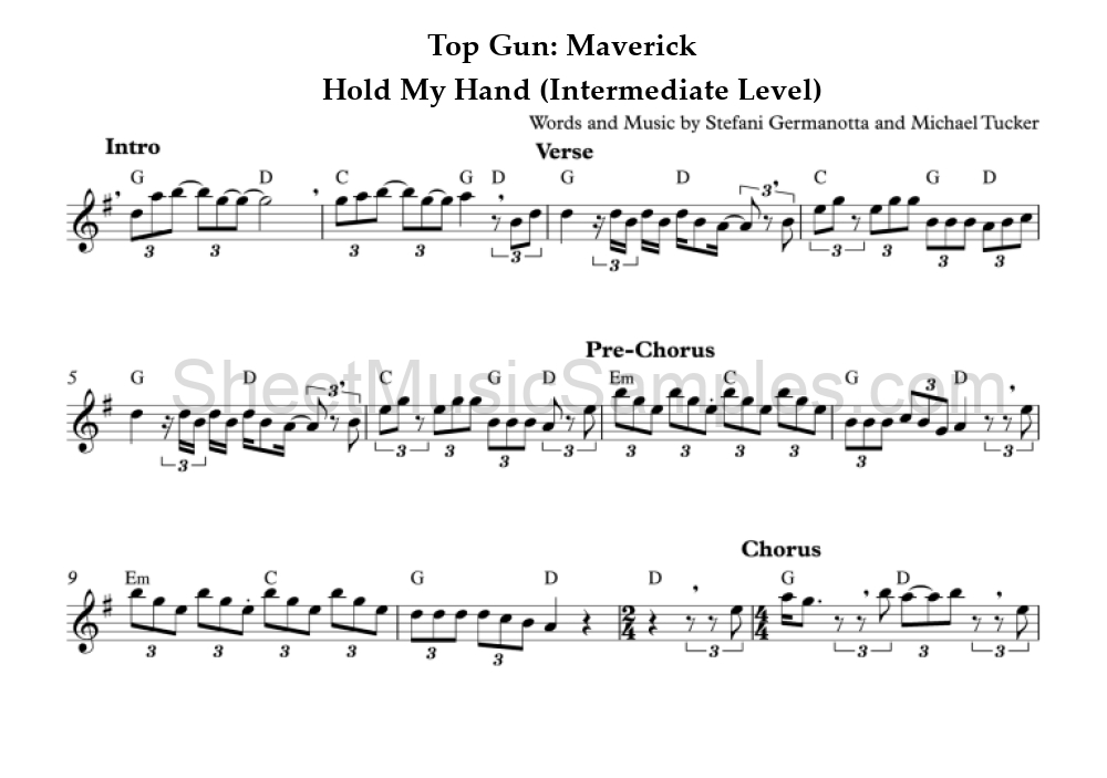 Top Gun: Maverick - Hold My Hand (Intermediate Level)