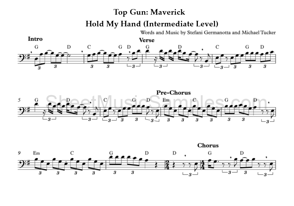 Top Gun: Maverick - Hold My Hand (Intermediate Level)