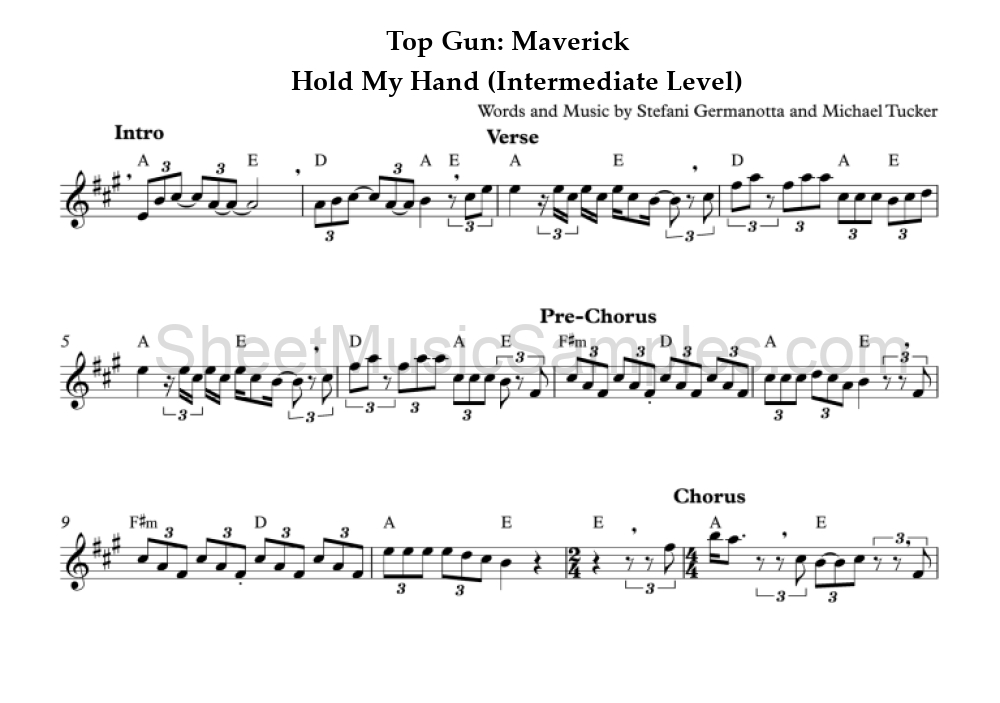 Top Gun: Maverick - Hold My Hand (Intermediate Level)