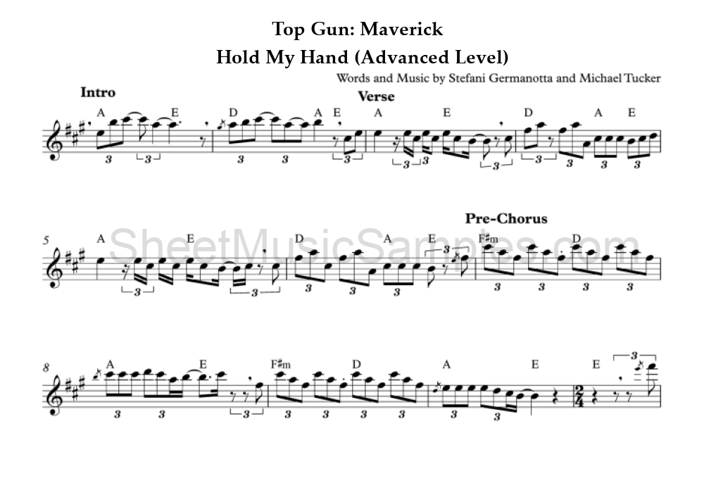 Top Gun: Maverick - Hold My Hand (Advanced Level)