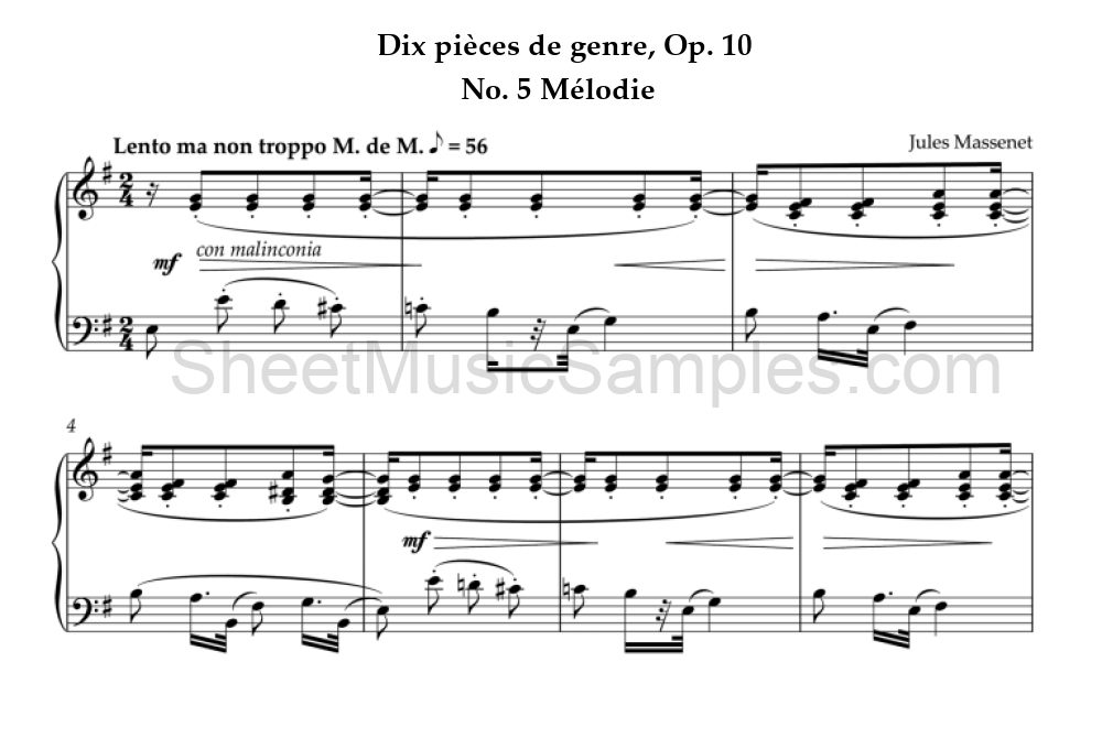 Dix pièces de genre, Op. 10 - No. 5 Mélodie