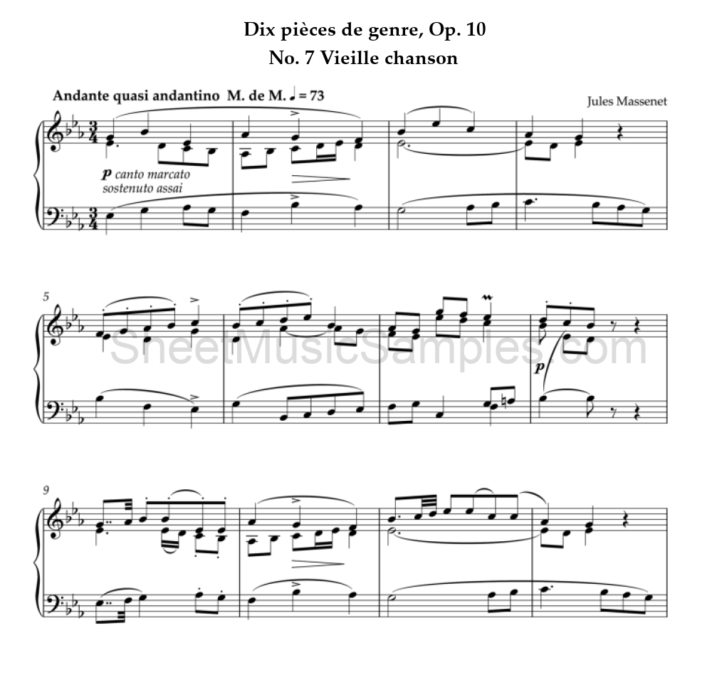 Dix pièces de genre, Op. 10 - No. 7 Vieille chanson