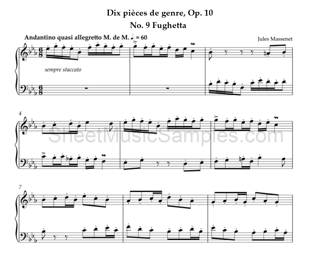 Dix pièces de genre, Op. 10 - No. 9 Fughetta