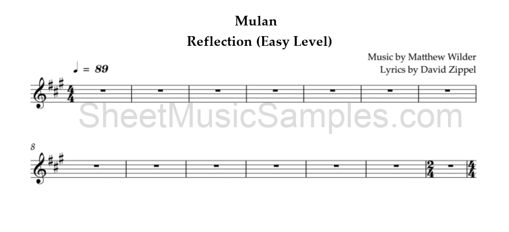 Mulan - Reflection (Easy Level)