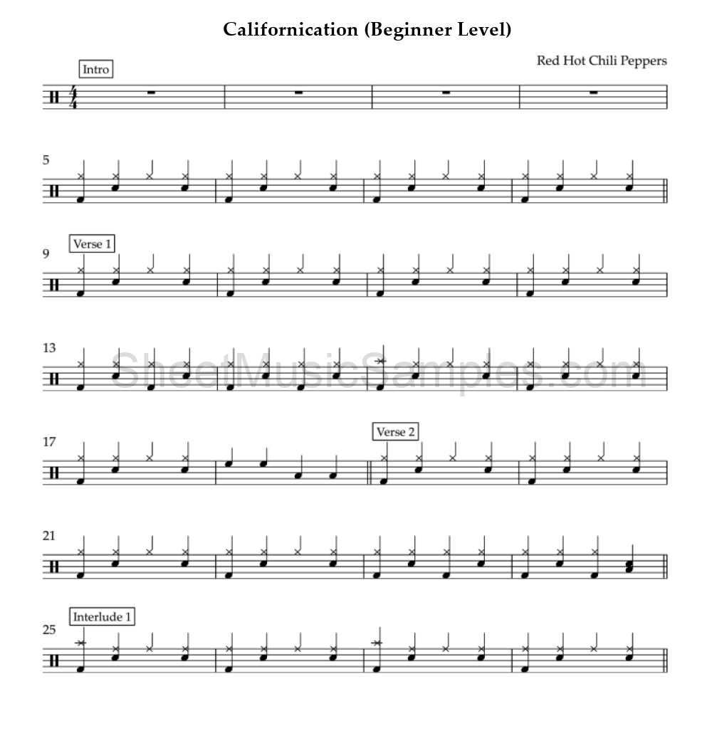 Californication (Beginner Level)