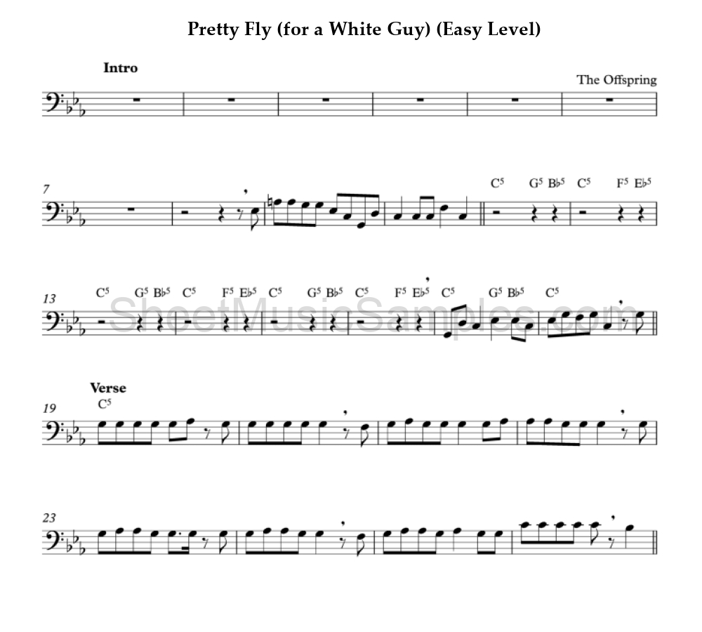 Pretty Fly (for a White Guy) (Easy Level)