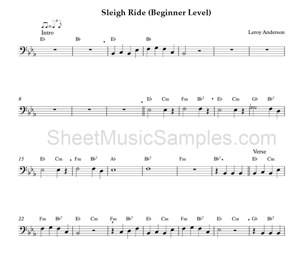 Sleigh Ride (Beginner Level)