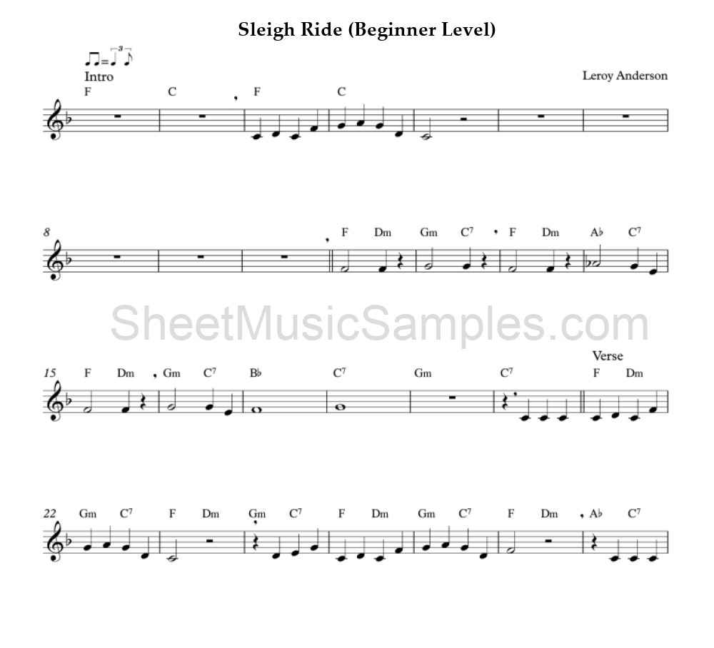 Sleigh Ride (Beginner Level)